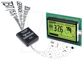 EA IC202-PGH Graphics controller for 128x64 pixel displays with HD 61202
