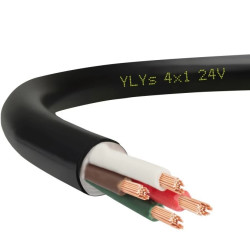 Przewód przyczepowy samochodowy YLYs 4x1 24V Elektrokabel /25m/