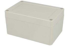Obudowa; uniwersalna; ZP120.80.60JH TM; ABS; 120mm; 80mm; 60mm; IP65; jasnoszary; z tulejkami mosiężnymi; hermetyczna; Kradex; R