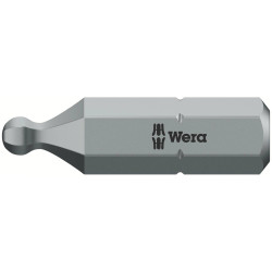 Wera 05059681001 Hex Bit 4mm Tool Steel Hardened Ball Head 1/4 Drive