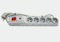 Listwa zasilająca ACAR F5 5,0m szara