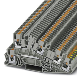 Kostka zaciskowa na szynie DIN Phoenix Contact poziomy: Potrójny 26 → 12AWGWciskane PTI 2.5-PE/L/TG 24A 400 V