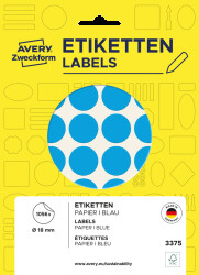 3375 Marking dots, Ø 18 mm, blue, permanent