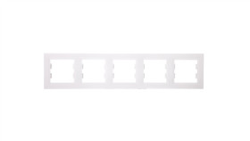 Asfora Ramka Pięciokrotna Pozioma Biała Eph5800521