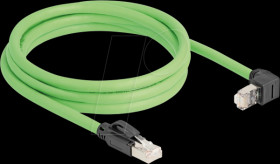 80893 Cat.6a patch cable, top-angled, SF/UTP, 2 m, green