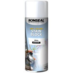 Ronseal 35103 Quick Drying Stain Block Aerosol White 400ml