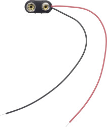 Klips baterii TRU COMPONENTS 18-0092 1 x Blok. 9 V , złącze zatrzaskowe, (D x S x W) 24.5 x 11.8 x 7.3 mm