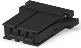 Socket header, 3 pole, pitch 3.81 mm, straight, black, 1-178288-3