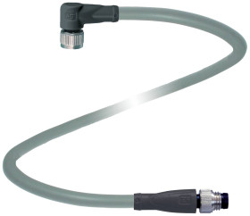 Pepperl+Fuchs 240815-0009 Złącze konfekcjonowane czujnika/aktuatora V31-WM-3M-PVC-V31-GM, piny: 4, 4, 3 m, 1 szt.