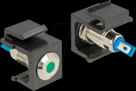 86463 Keystone LED green 6 V flat, black