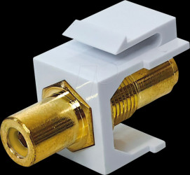 25998212 RCA keystone coupling, plastic, yellow