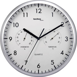 Techno Line WT 650 Kwarcowy Zegar ścienny 26 cm srebrny