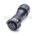 Złącze wielostykowe przemysłowe 12-pinowe Montaż na kablu Wtyczka Amphenol Industrial