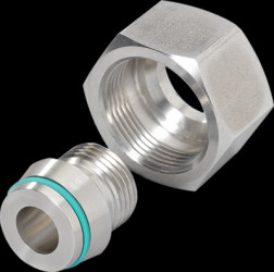 Screw-in adapter, 300 bar/30 MPa, M18, M26 for flow and temperature sensors, E40104