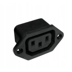 Gniazdo zasilające IEC320 C13 złącze komputerowe (żeńskie) 2P+Z 230V 10A montaż do obudowy
