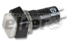 Przeł. przycisk. kwadratowy ON-OFF biały