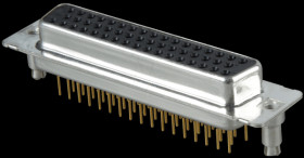 164A16609X D-SUB socket, 50-pin, PCB, clip, turned Contacts