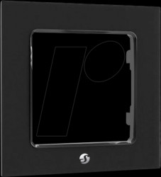 WF1 BLACK Shelly wall switch frame, black, 1-fold