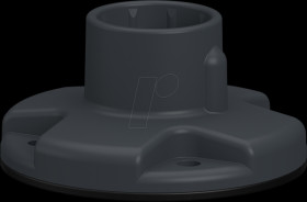 XVZ01 Mounting plate, XV4/XV6/XVB7, modular, plastic, dark grey