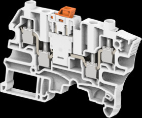 Disconnect terminal, screw connection, 0.2-6.0 mm², 4 pole, 27 A, 6 kV, gray, 1SNK506316R0000