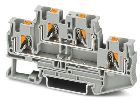 Dwurzędowa złączka szynowa Phoenix Contact 10 → 24AWGWciskane PTTB 4 WH 32A 500 V