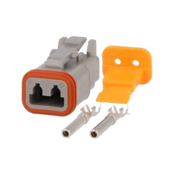 Złącze DT06-2S DEUTSCH 2pin wtyk żeński herm. rozm:16 0,75-2mm2