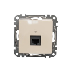 Gniazdo komputerowe RJ45 kat. 6 UTP, beżowy, Sedna Design i Elements SDD112461