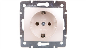 Domo Gniazdo Pojedyncze Schuko Śrubowe 16A 250V Perłowy Biały 011220130 24967