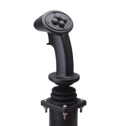Black 2 Axis Hall Effect Joystick 4 Buttons APEM HG34M0X001DC-7027