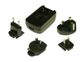 Adapter AC/DC Uwy 5V dc Iwy 1A USB typ A 5W typ wtyczki: Wtyczka globalna