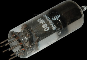 UF80 Electron tube, pentode, Noval, 9-pin, 100 mA