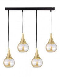 Lampa wisząca nowoczesna 4xE27 LACRIMA HONEY/GOLD