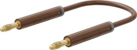 Measuring lead with (4 mm lamella plug, straight) to (4 mm lamella plug, straight), 0.5 m, brown, PVC, 1.0 mm², 64.1071-05027