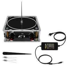 Muzyka Tesla Coil Bluetooth/AUX w trybie podwójnym Muzyczny box 48V wejście przezroczysty akryl sztuczne błyskawice dotykowe doś