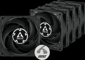 ACFAN00154A Arctic case fan P8 PWM PST Black, 80 mm, pack of 5