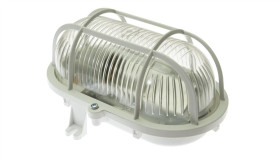 Oprawa Kanałowa Owal 60 E27 Z Siatką Plastikową, Klosz Z Poliwęglanu Ip44...