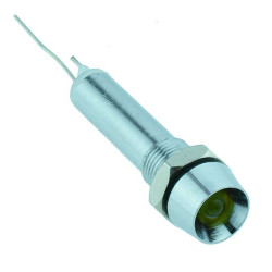 Red LED 6mm Recessed Metal Panel Indicator 12V