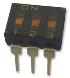 Przełącznik DIP 3-pozycyjny 3PST THT 25 mA przy 24 V DC -20 → +70°C