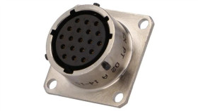 Pt02a1419s23 Złącze Okrągłe Gniazdo Kołnierz (4 Otwory),Na Panel 19Pin