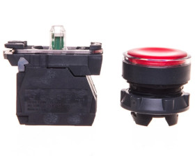 Przycisk sterowniczy 22mm czerwony z samopowrotem z podświetleniem 1Z 1R XB5AW34M5