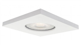 Białe Oczko Nieruchome Lagos Z Ip65 Do Łazienki, Gu10 Kwadratowe Lp-440/1Rs...