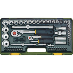 Proxxon Industrial 23286 Complete Set With 1/4&quot; &amp; 1/2&quot; Baton Ratchets - 65 Piece