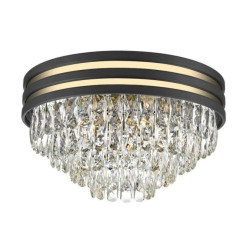 Lampa sufitowa plafon NAICA kolor czarny mat/czarny, transparentny metal/kryształ, 5xE14 IP20 C0525-05A-P7D7 Zuma Line