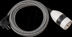 1161830020 Earthed extension cable, 5 m, grey/white