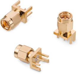 Złącze koncentryczne Montaż na krawędzi Męski typ złącza Złącze SMA 18GHz Lutowane