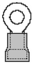 Zacisk oczkowy rozmiar przewodu 2.5mm² Ø , M4 (#8) izolowany średnica wew 4.39mm Niebieski Molex