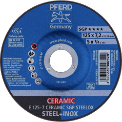 PFERD 62212300 Ceramic SGP Grinding Disc 125mm Steel/Stainless Steel