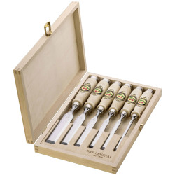 Kirschen 1101000 Ripping Chisel Set 6-Piece Beech Handles and Box