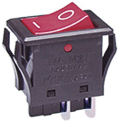 Przełącznik kołyskowy Wł.-wył. Nie 10 A DPST Czerwony NKK Switches