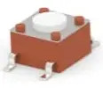 Short-stroke pushbutton, Form A (N/O), 50 mA/12 VDC, unlit , actuator (white, L 0.7 mm), 2.54 N, SMD, 2-1437565-9